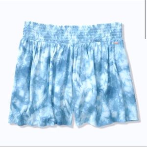 Pink Victoria’s Secret shorts blue tie dye size small